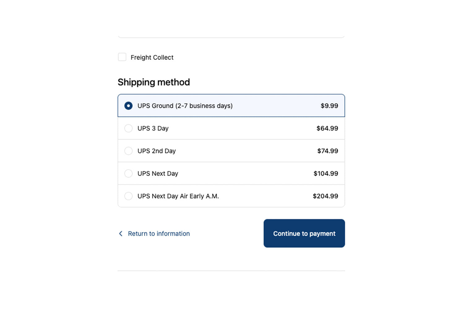 Bill My Shipping Account